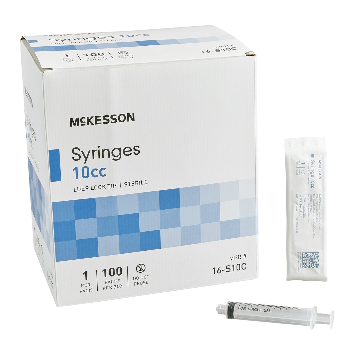 McKesson Luer Lock Syringe 10cc Sterile - 16-S10C