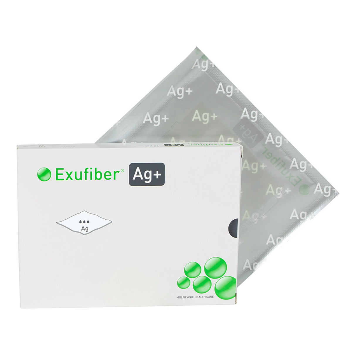 Exufiber® Ag+ 2 x 2 Silver Dressing - Box of 10