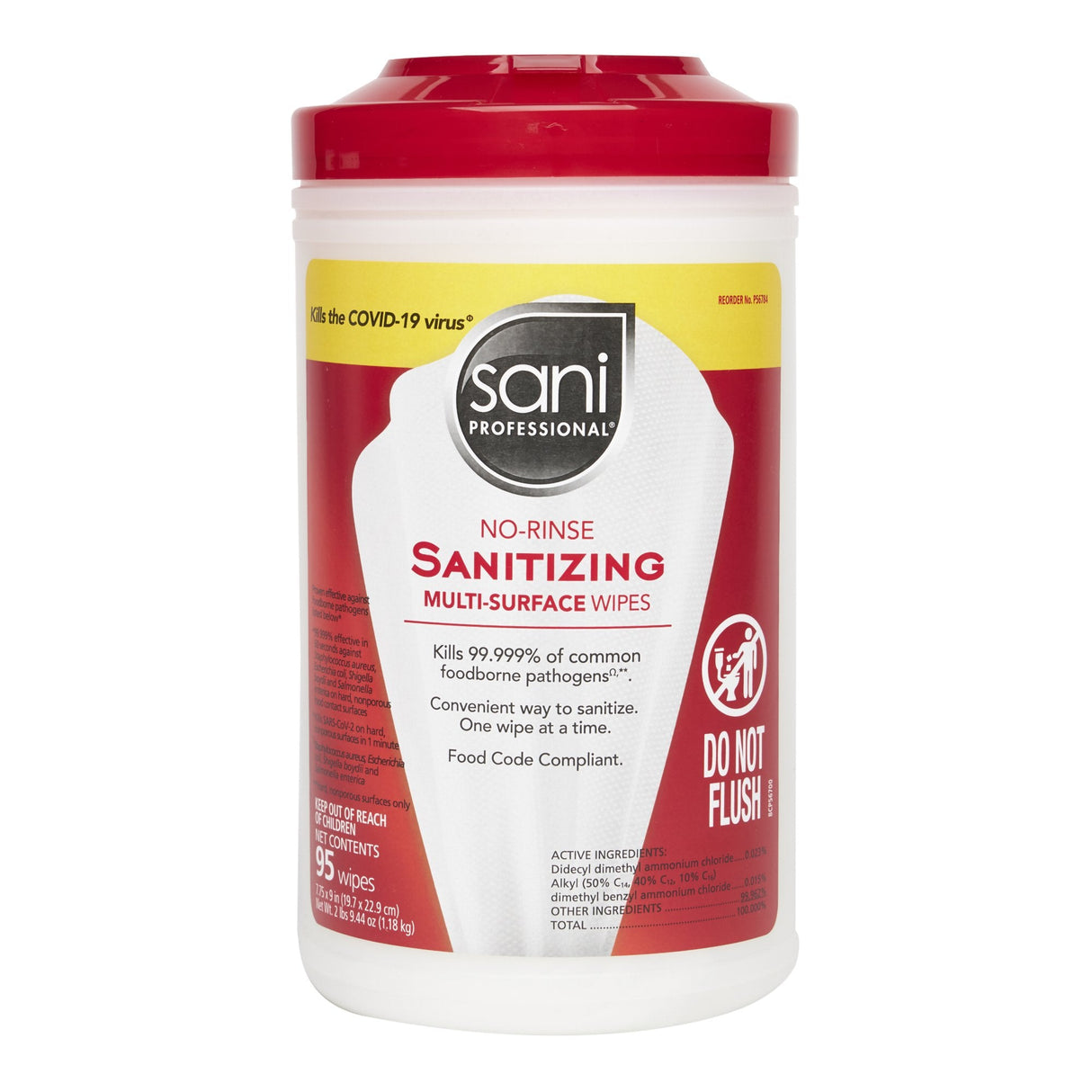Sani Professional® No-Rinse Sanitizing Wipes - Case of 6 - P56784