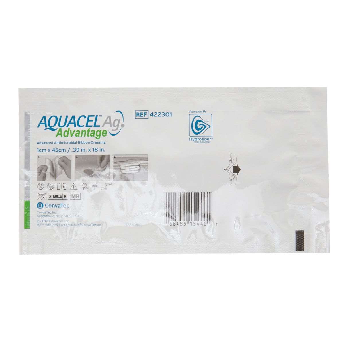 Aquacel® Ag Advantage™ Ribbon Wound Dressing .39" x 18" - 422301