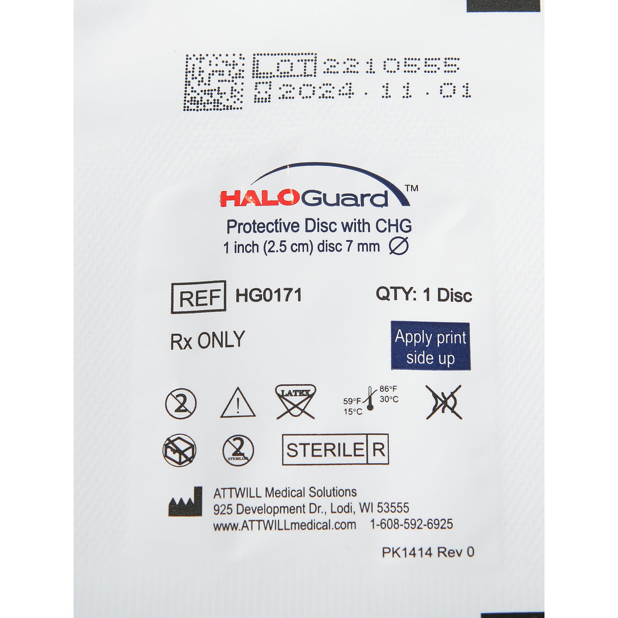 HaloGUARD™ 7mm Protective Disk with CHG