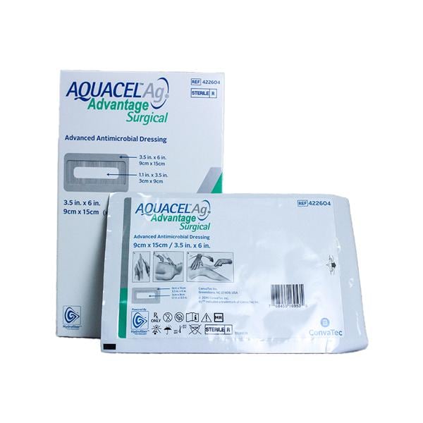 Aquacel® Ag Advantage Surgical 3-1/2 X 6 Inch Wound Dressing - 422604 - Medical Supply Surplus