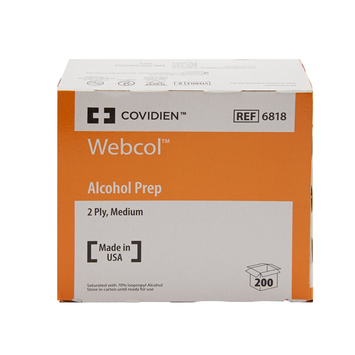 Webcol™ Alcohol Prep Pads 2Ply Medium-6818