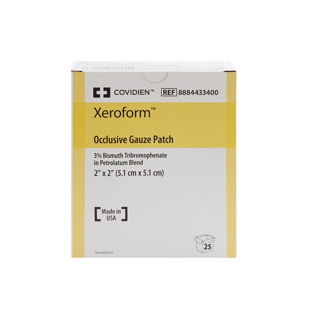 Xeroform™  2" x 2" Occlusive Gauze Patch - Box of 25 - Medical Supply Surplus