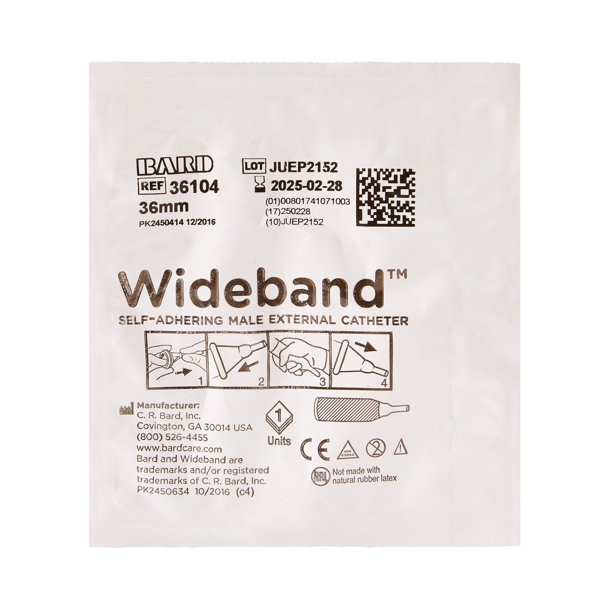 Wide Band® Self-Adhesive Male External Catheter - Box of 30