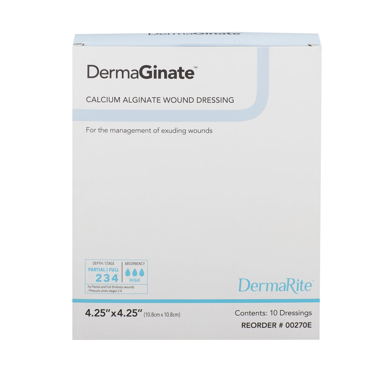 DermaGinate® 4.25 x 4.25 Calcium Alginate Dressing
