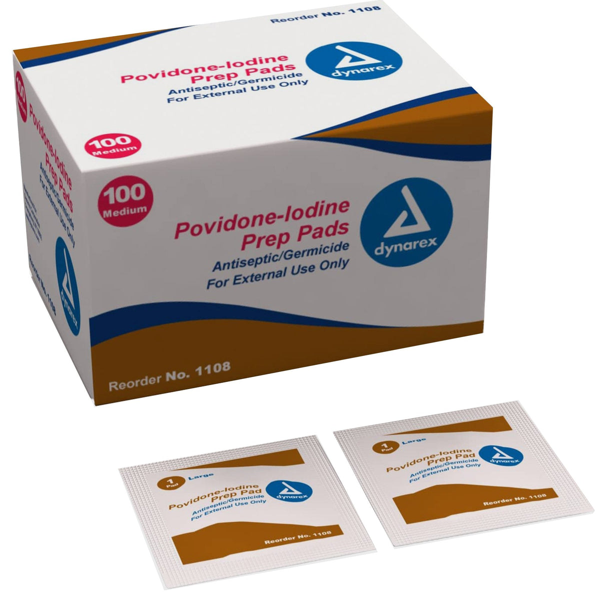 Dynarex® Povidone-Iodine Prep Pad - 1108