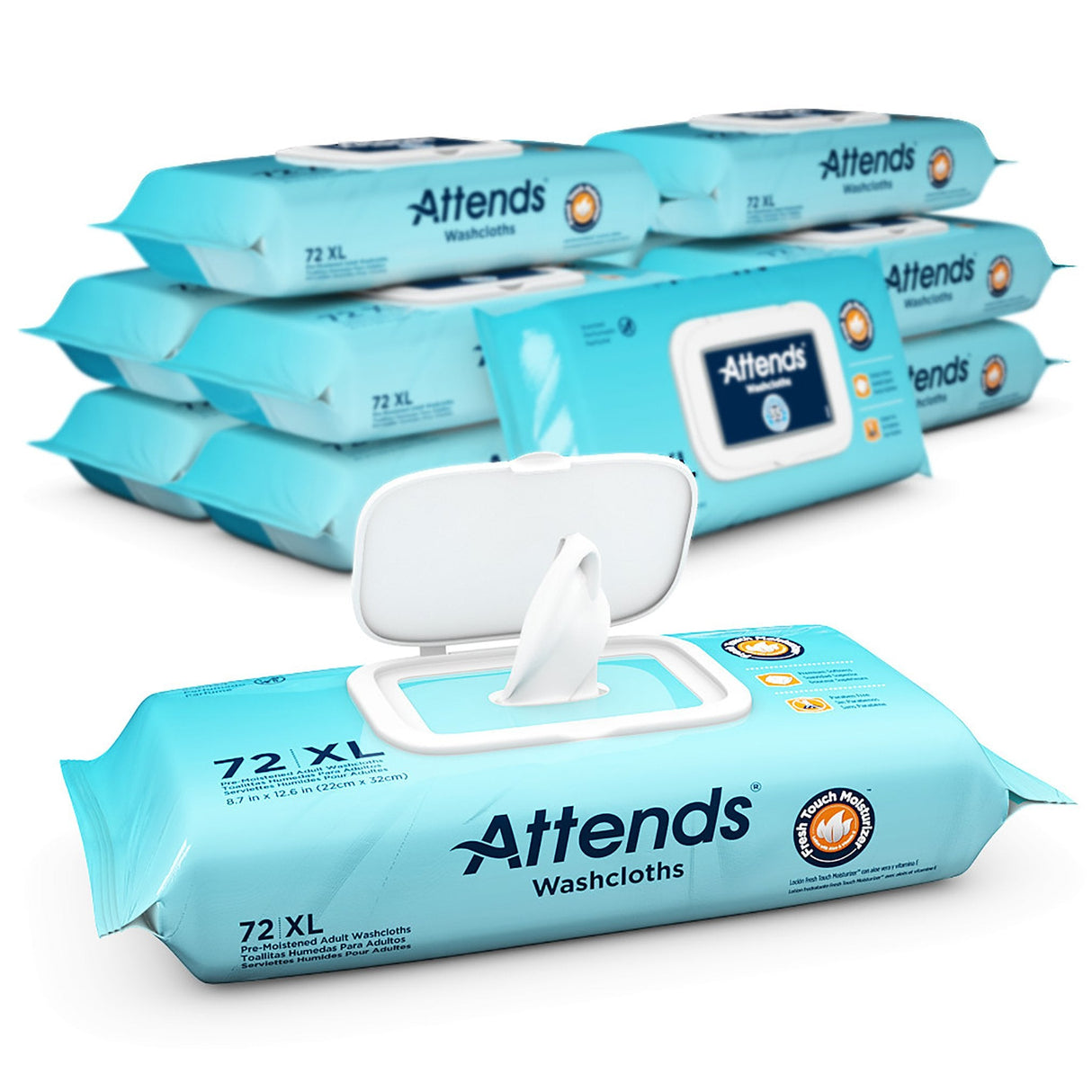 Attends® Unscented Personal Cleansing Wipe - 576/Case - Medical Supply Surplus