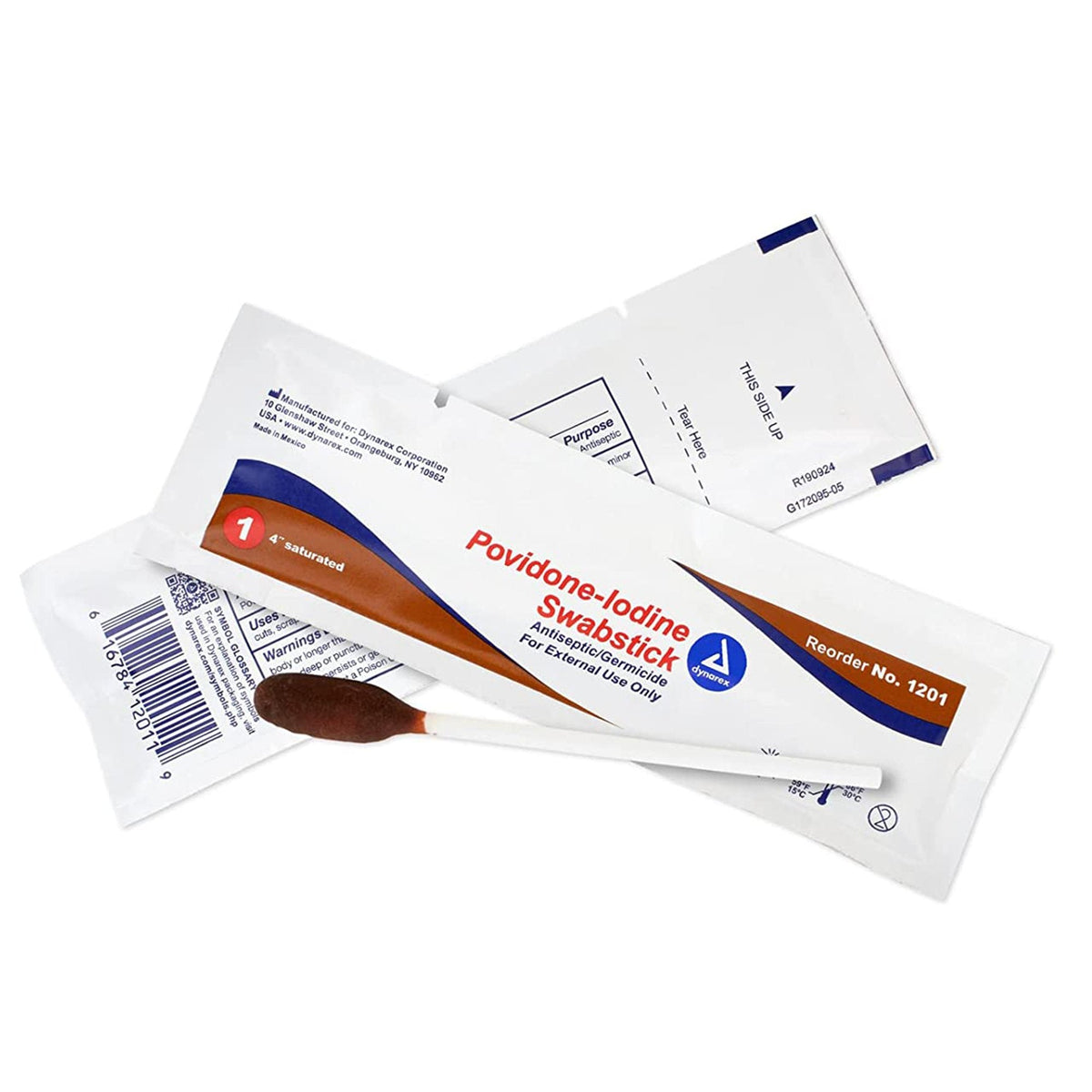 Dynarex® Povidone-Iodine 10% Swabstick - 1201