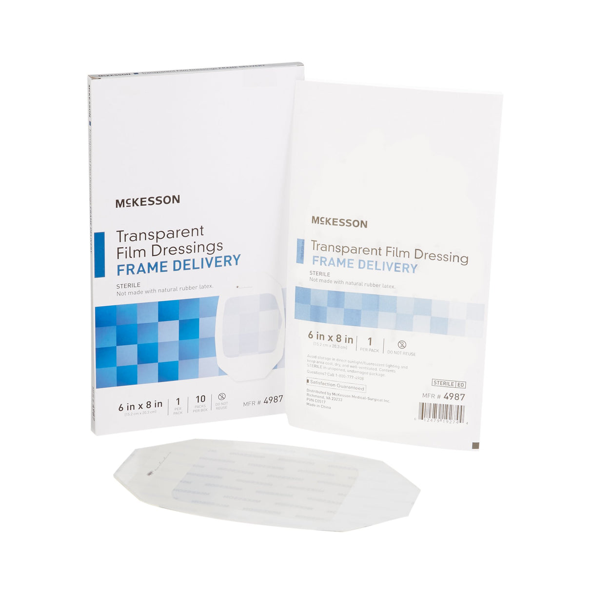 McKesson 6 X 8 Inch Frame Style Transparent Film Dressing - 4987
