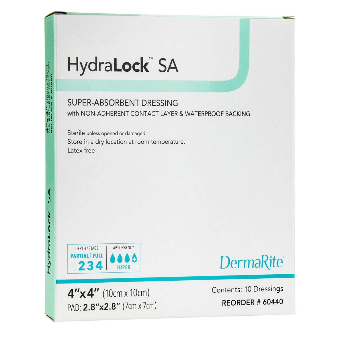 HydraLock™ SA 4 x 4 Super Absorbent Dressing - Box of 10 - Medical Supply Surplus