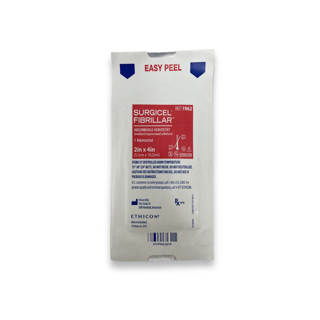 Surgicel® Fibrillar™ 1962 2 x 4 Inch Absorbable Hemostat - Medical Supply Surplus