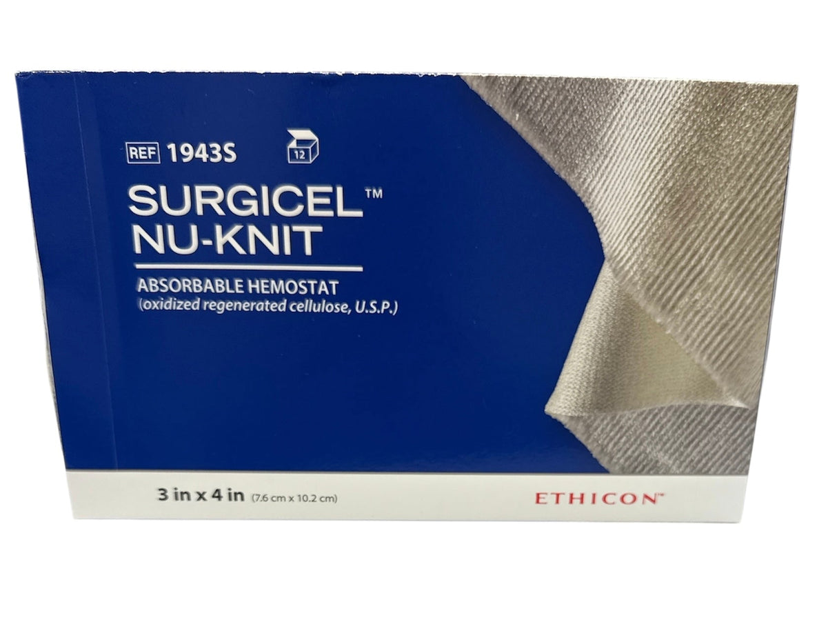 Surgicel™ Nu-Knit 1943S 3 x 4 Inch Absorbable Hemostat - 10/Box - Medical Supply Surplus