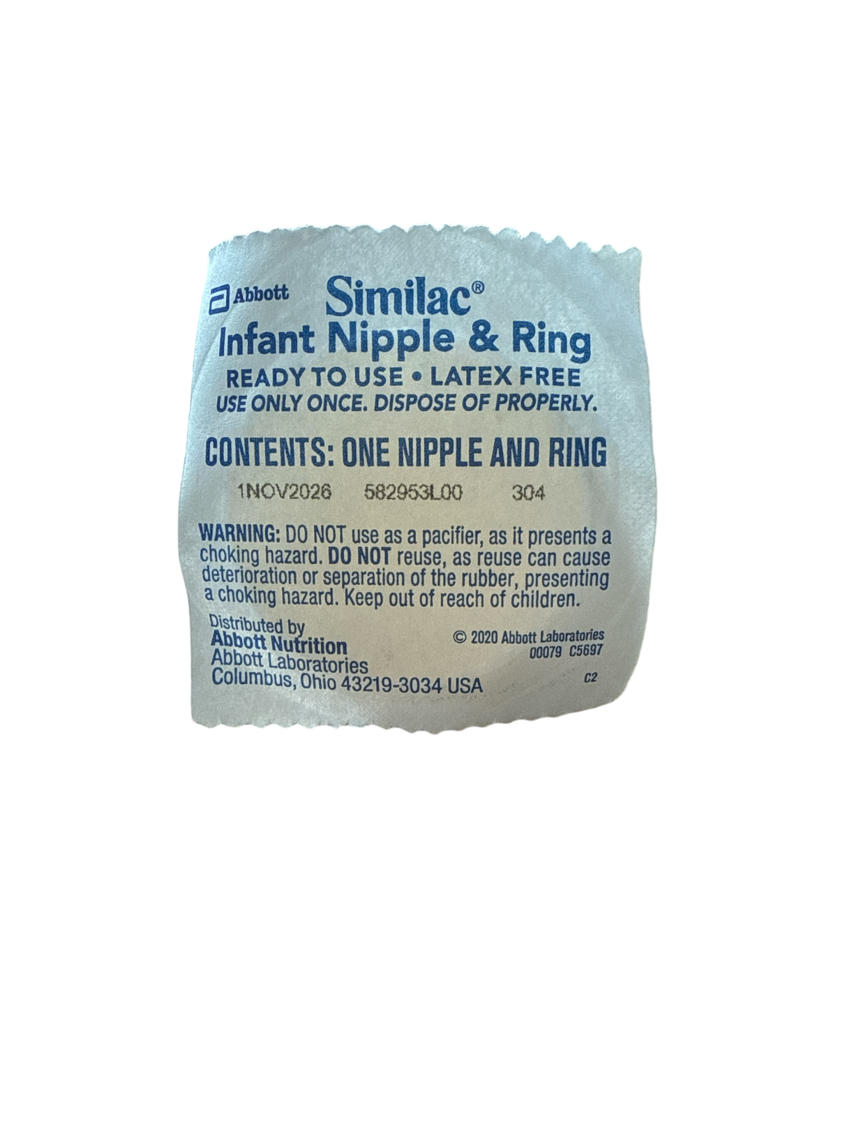 Similac® Infant Nipple and Ring - Pack of 25