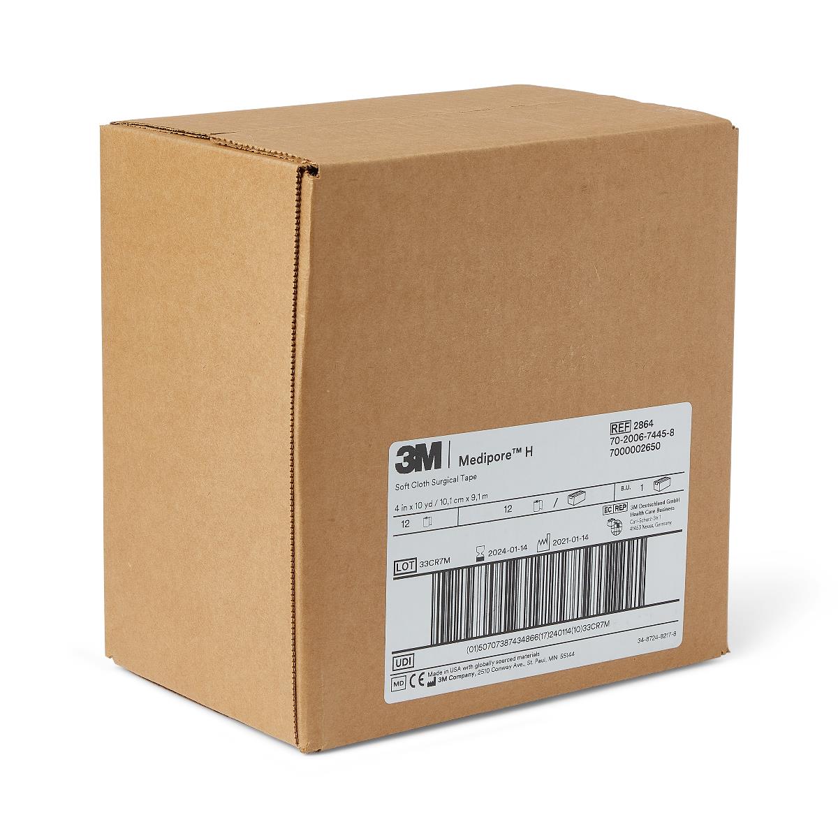 3M™ Medipore™ H 4" Soft Cloth Surgical Tape - 2864