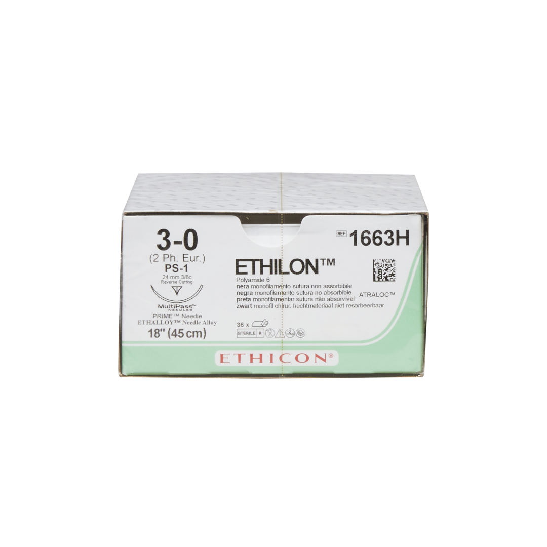 Ethilon™: 3-0 1663H Suture - Box of 36 - Medical Supply Surplus