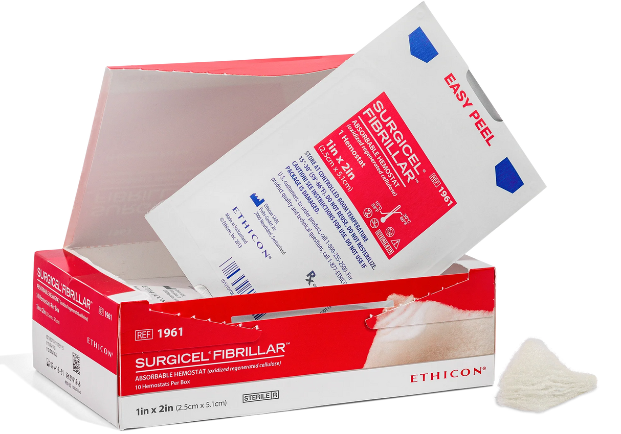 Surgicel® Fibrillar™ 1961 1 x 2 Inch Absorbable Hemostat - Medical Supply Surplus