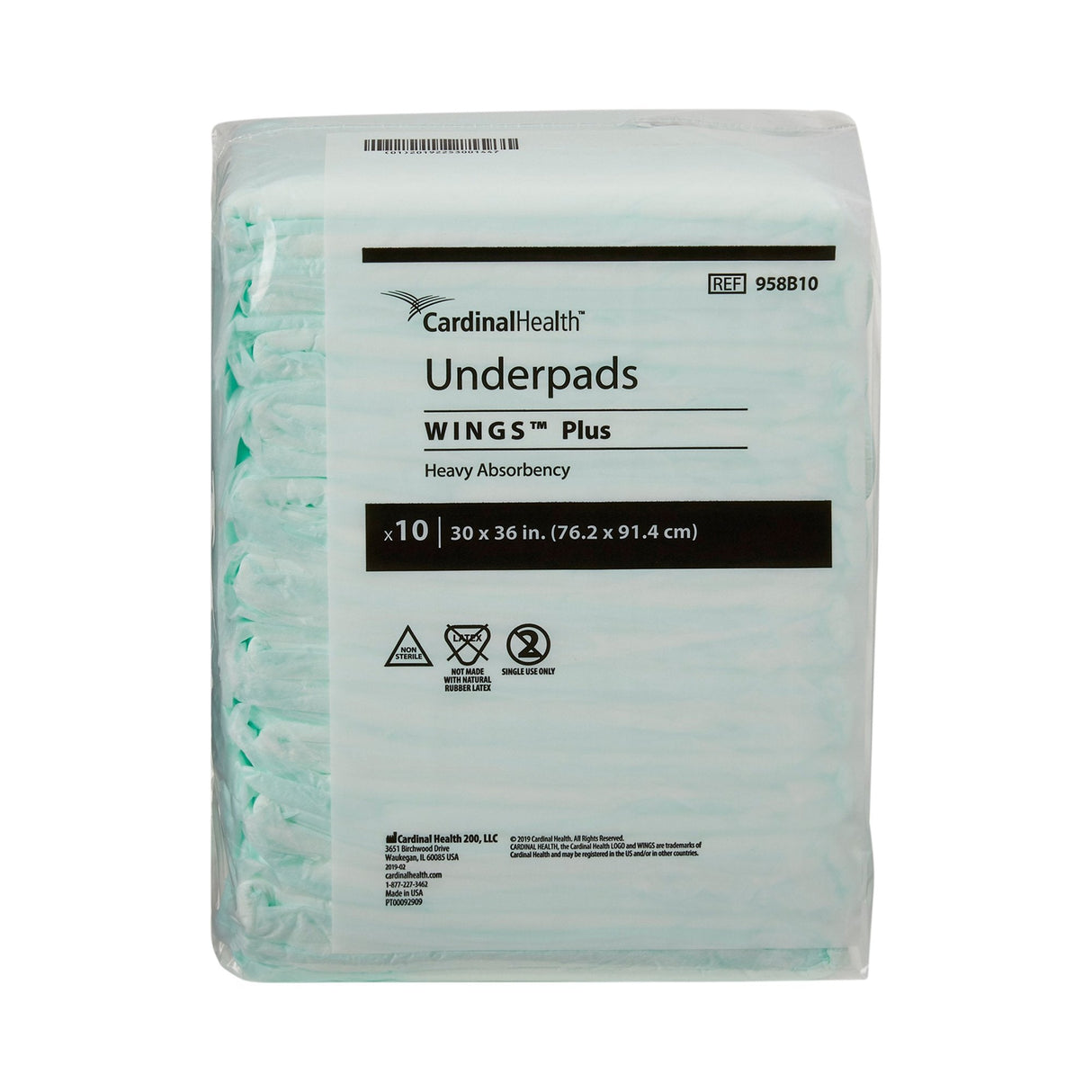 Wings™ Plus 30 X 36 Inch Disposable Underpads - Case of 50 - Medical Supply Surplus