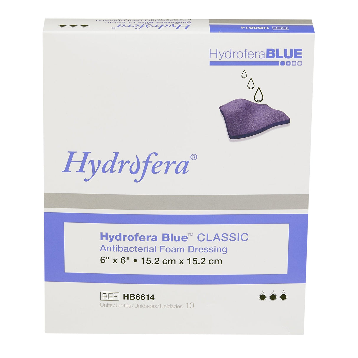 Hydrofera Blue Classic 6 X 6 Inch Square Non-Adhesive without Border - Medical Supply Surplus