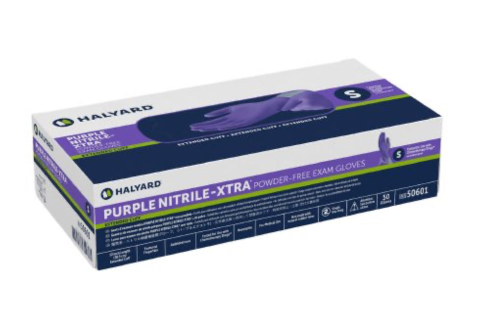 Halyard Purple Nitrile-Xtra™ Powder Free Exam Gloves - 500/Case - Medical Supply Surplus