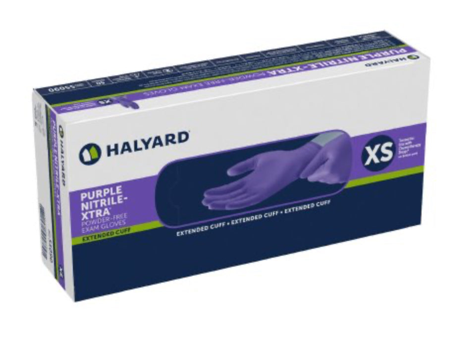 Halyard Purple Nitrile-Xtra™ Powder Free Exam Gloves - 500/Case - Medical Supply Surplus
