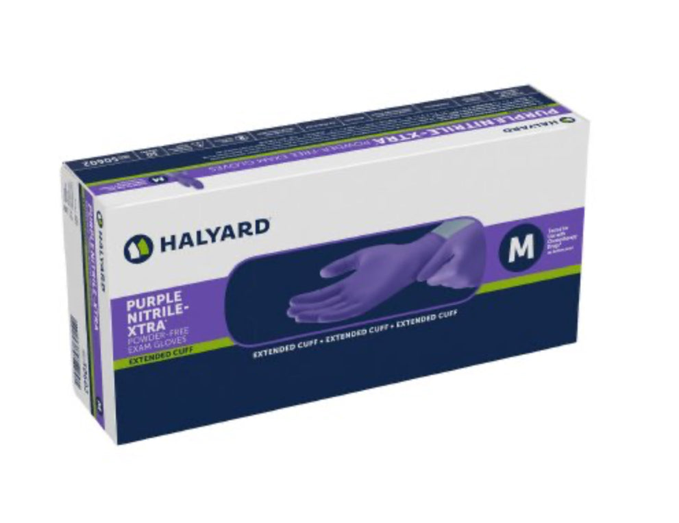 Halyard Purple Nitrile-Xtra™ Powder Free Exam Gloves - 500/Case - Medical Supply Surplus