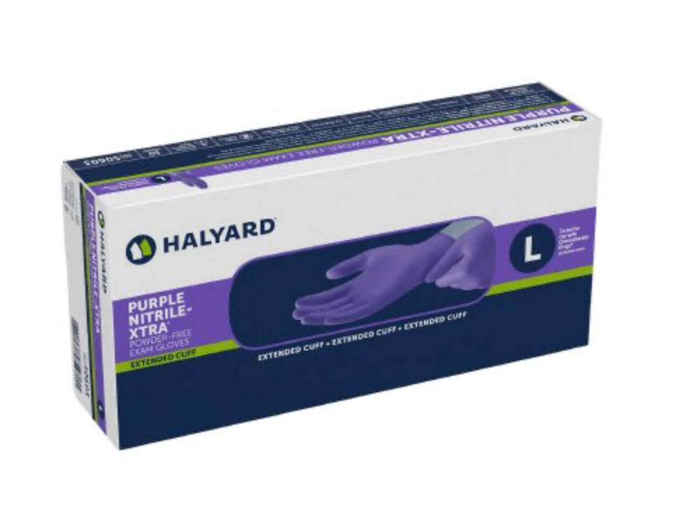 Halyard Purple Nitrile-Xtra™ Powder Free Exam Gloves - 500/Case - Medical Supply Surplus