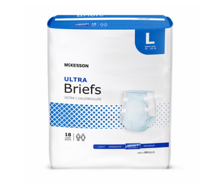 McKesson Ultra Heavy Absorbency Incontinence Briefs - Medical Supply Surplus