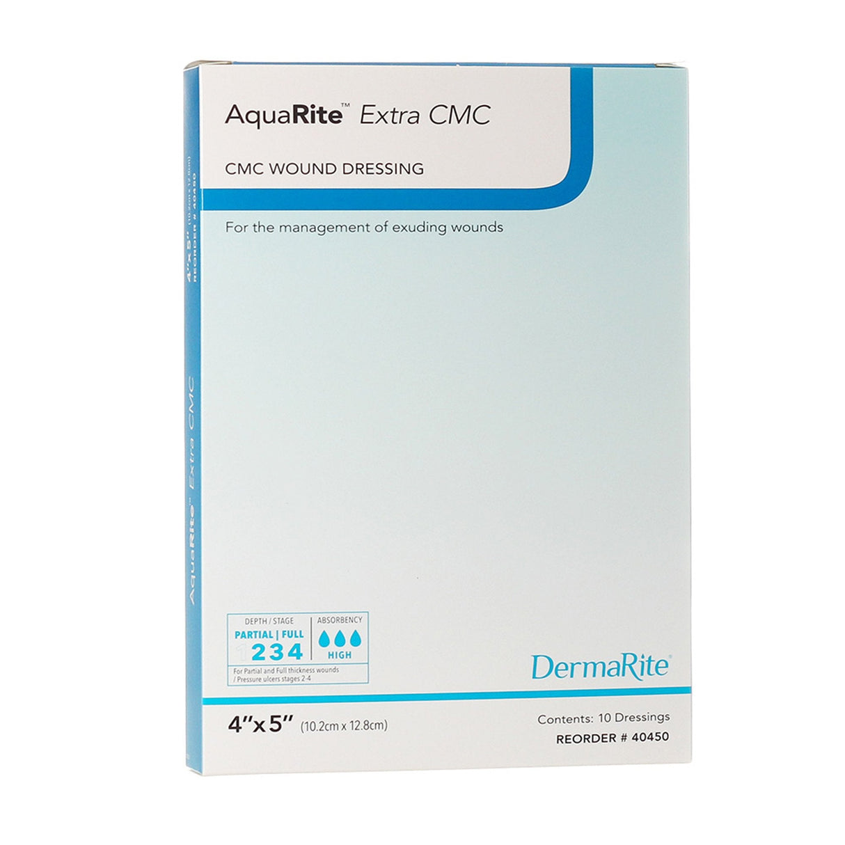 AquaRite™ Extra CMC 4" x 5" Wound Dressing - Box of 10