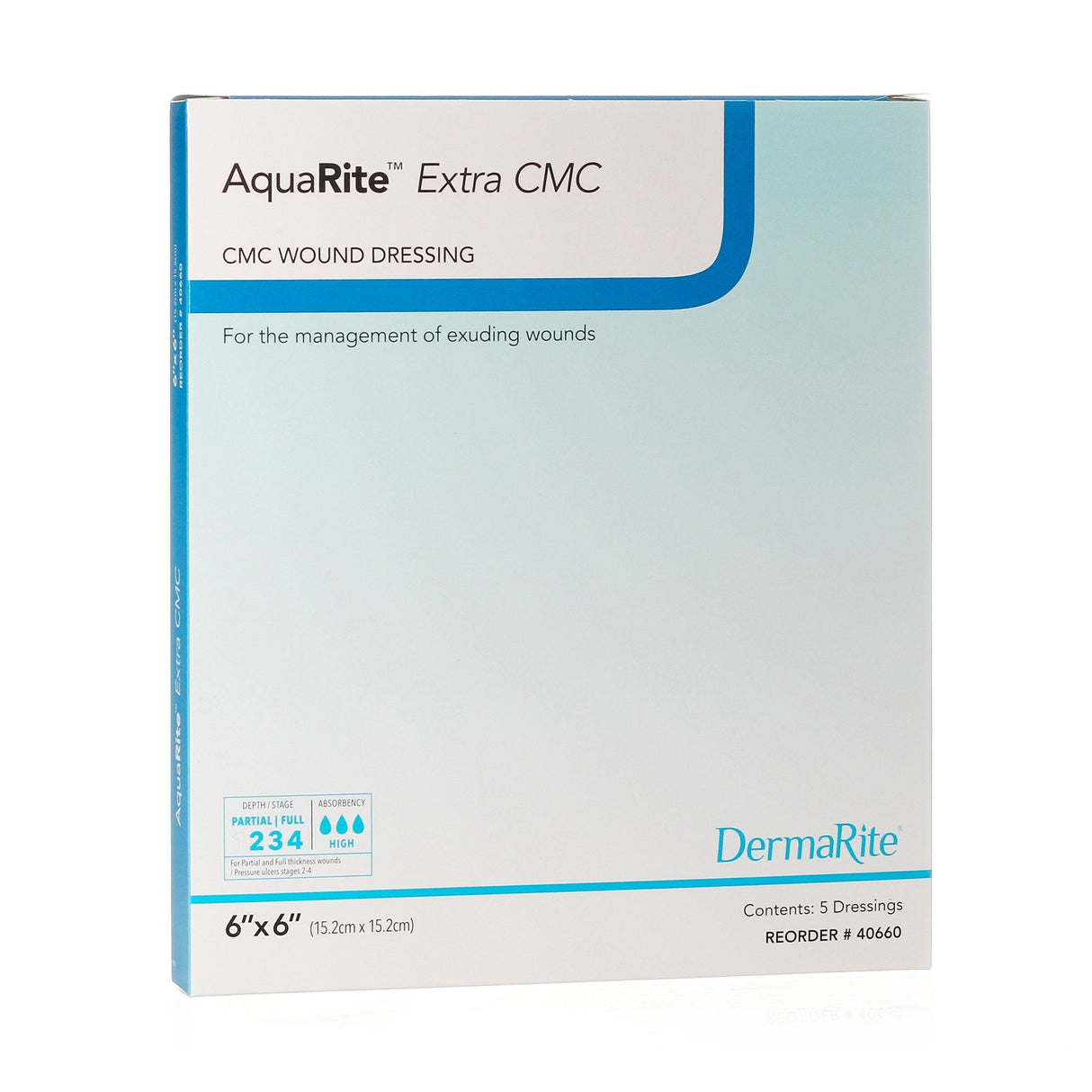 AquaRite™ Extra CMC 6" x 6" Wound Dressing - Box of 5