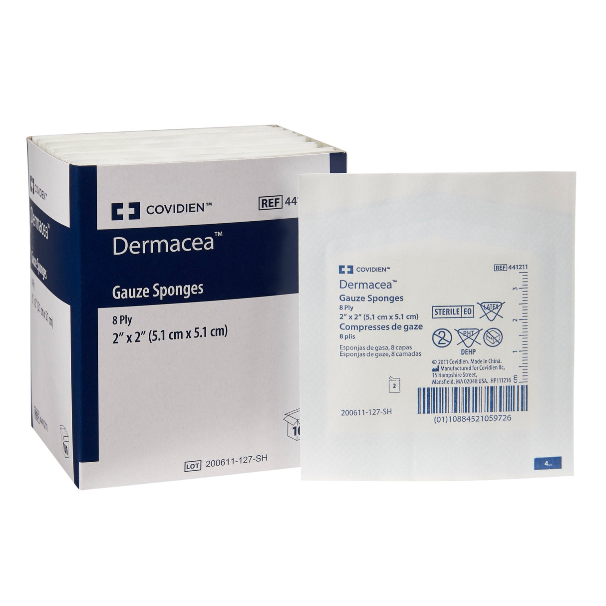 Dermacea™ 2 X 2 Inch 8-Ply Gauze Sponges - 441211