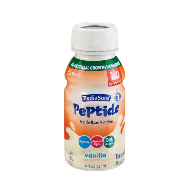 PediaSure Peptide 1.0 Cal Vanilla 8 oz bottle front