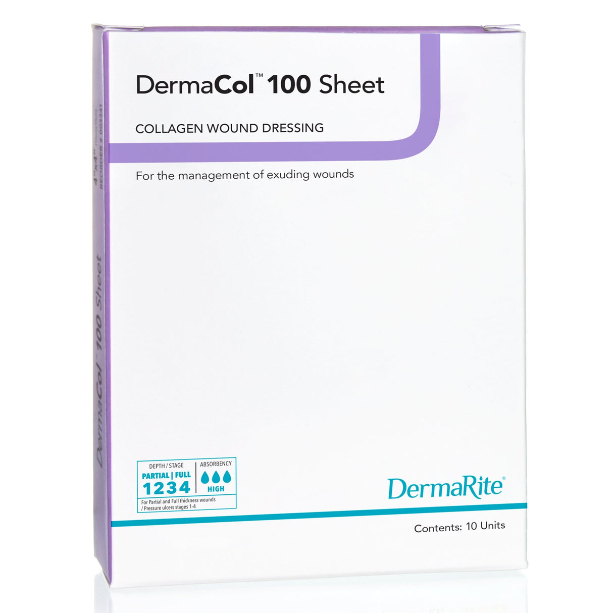 DermaCol™ 100  2"x 2" Collagen Wound Dressing - Box of 10