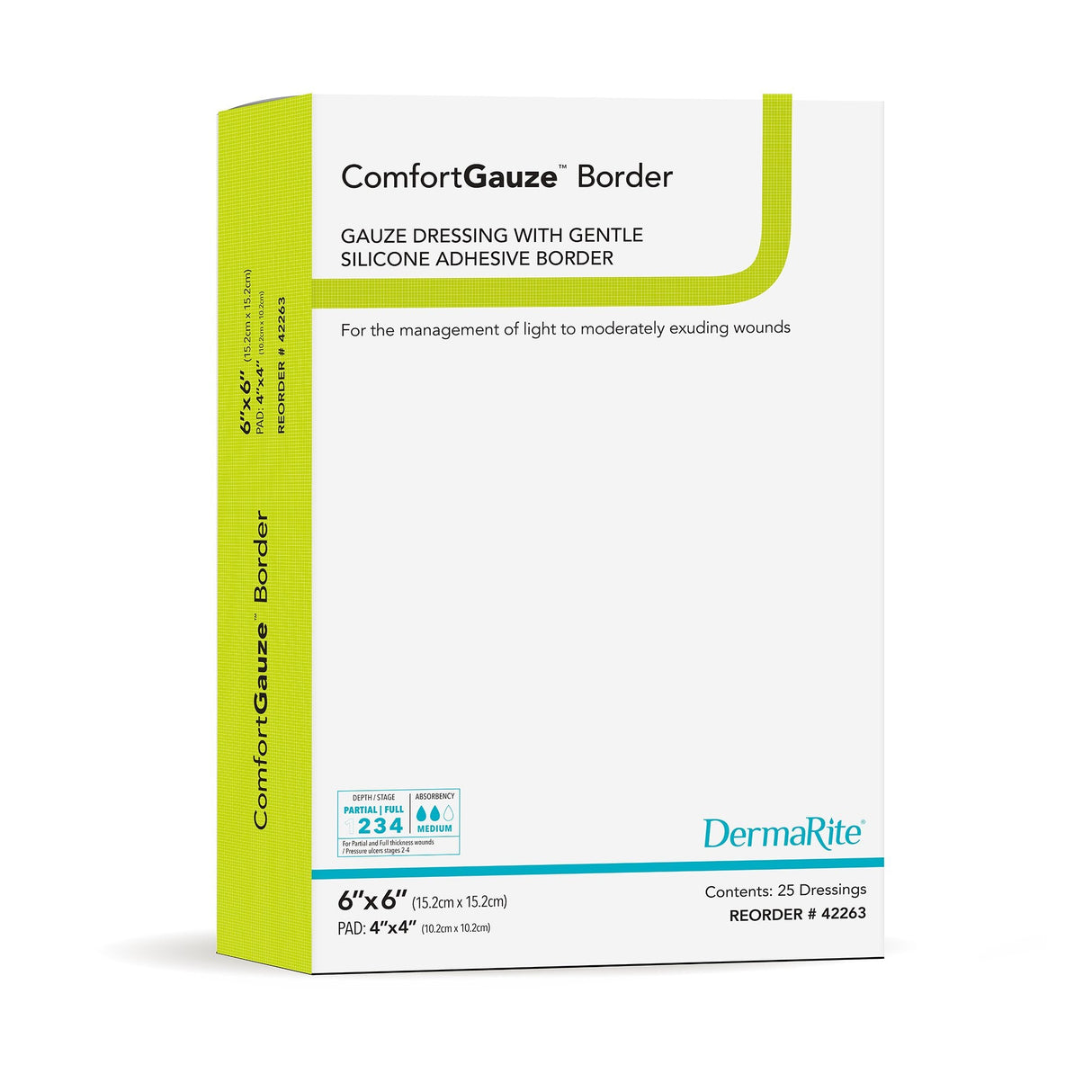 ComfortGauze™ 6" x 6" Island Dressing - Box of 25 - Medical Supply Surplus