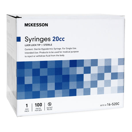 McKesson 20cc Luer Lock Tip Syringe - 16-S20C - Medical Supply Surplus