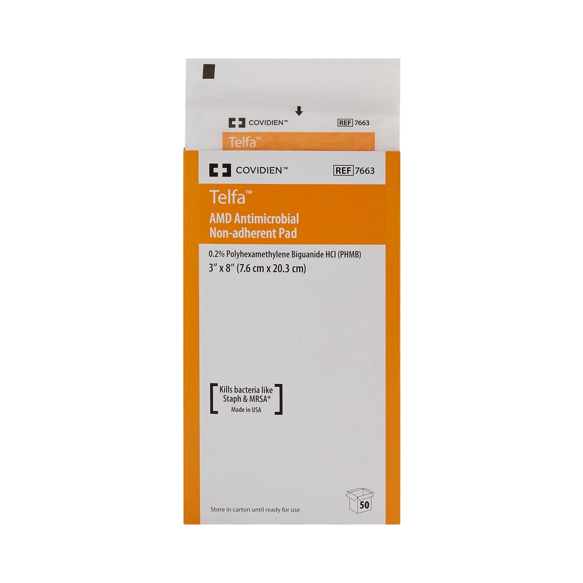 Amd Disc Dressing Telfa™ AMD 3x8 Antimicrobial Island Dressing- 7663 – MedSurg Express