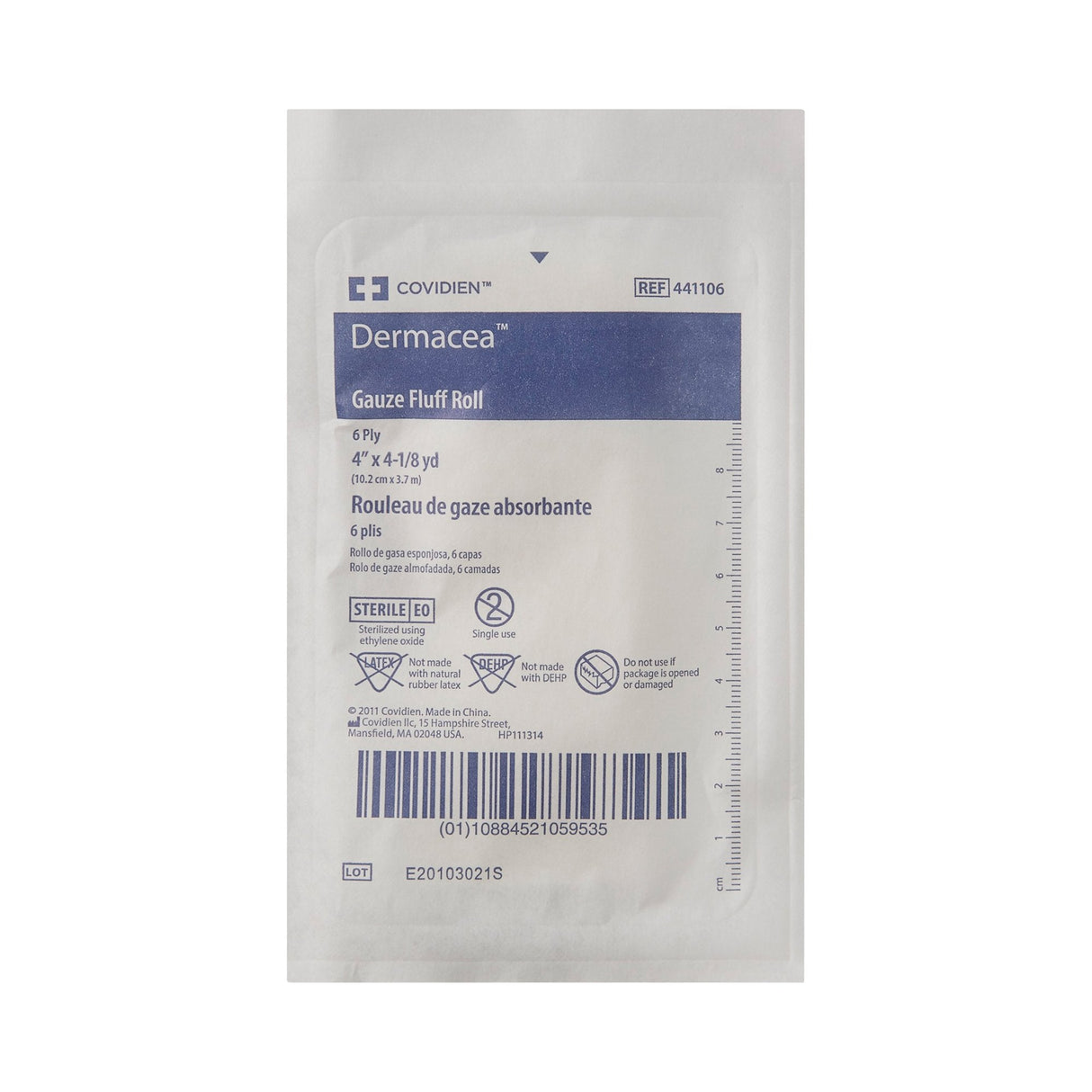 Dermacea™ 4 Inch X 4-1/8 Yard Fluff Bandage Roll- 441106