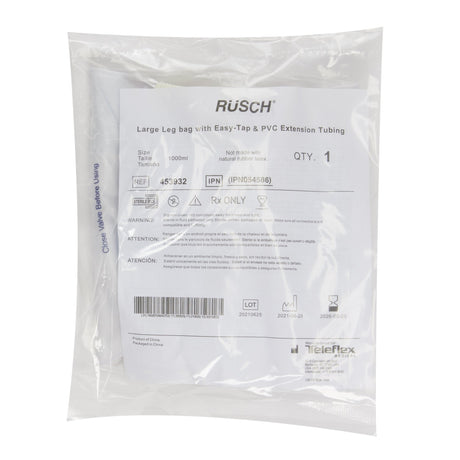 Rusch® 950 mL Anti Reflux Urinary Leg Bag - 453932 - Medical Supply Surplus
