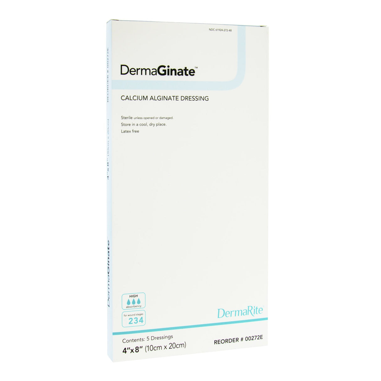 DermaGinate® 4 x 8 Calcium Alginate Dressing - Box of 5