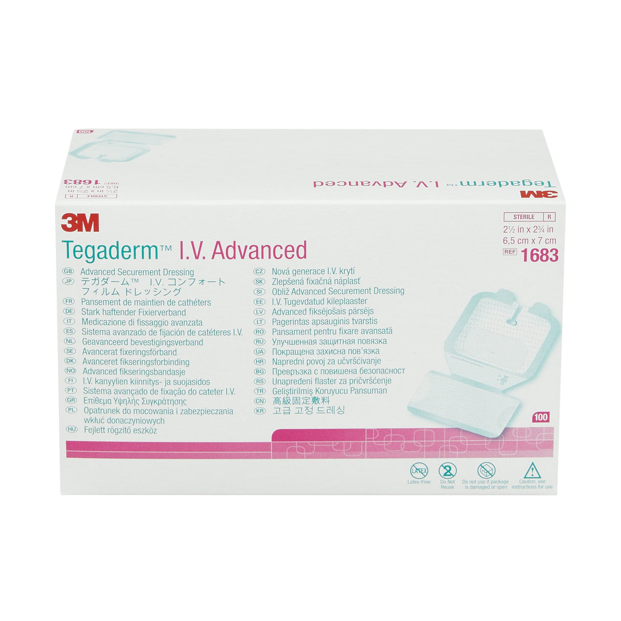 3M™ Tegaderm™ IV Advanced 2-1/2 X 2-3/4 Inch Dressing - 1683