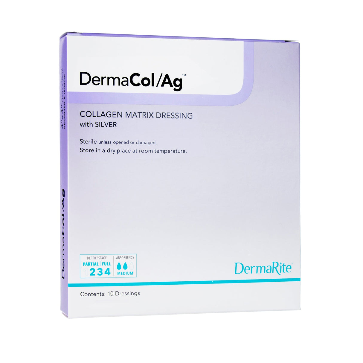 DermaCol/Ag™ 2 X 2 Collagen Matrix Dressing - Box of 10