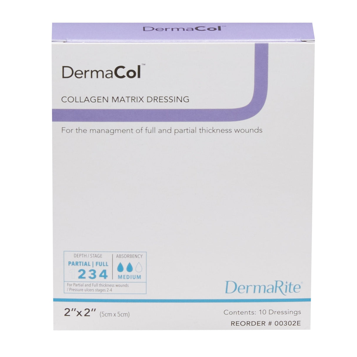 DermaCol™ 2 X 2 Collagen Matrix Dressing - Box of 10