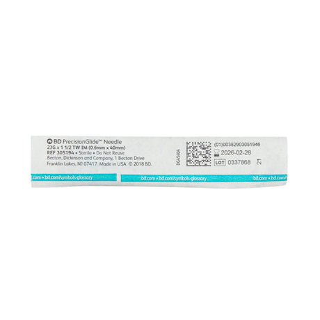 BD PrecisionGlide 23G x 1-1/2 inch needle in package