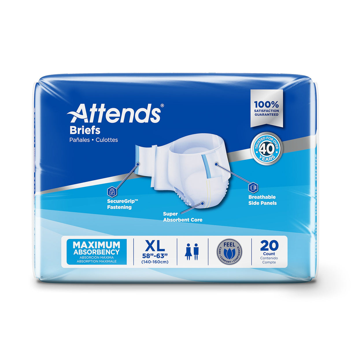 Attends® Brief Heavy Absorbency Incontinence Diaper- X-Large