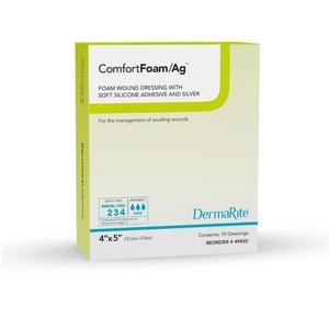 ComfortFoam/AG™ 4 x 5 Inch Foam Dressing - 49450