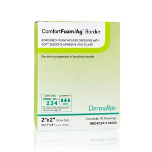 ComfortFoam/AG™ Border 2 x 2 Inch Foam Dressing - 48220