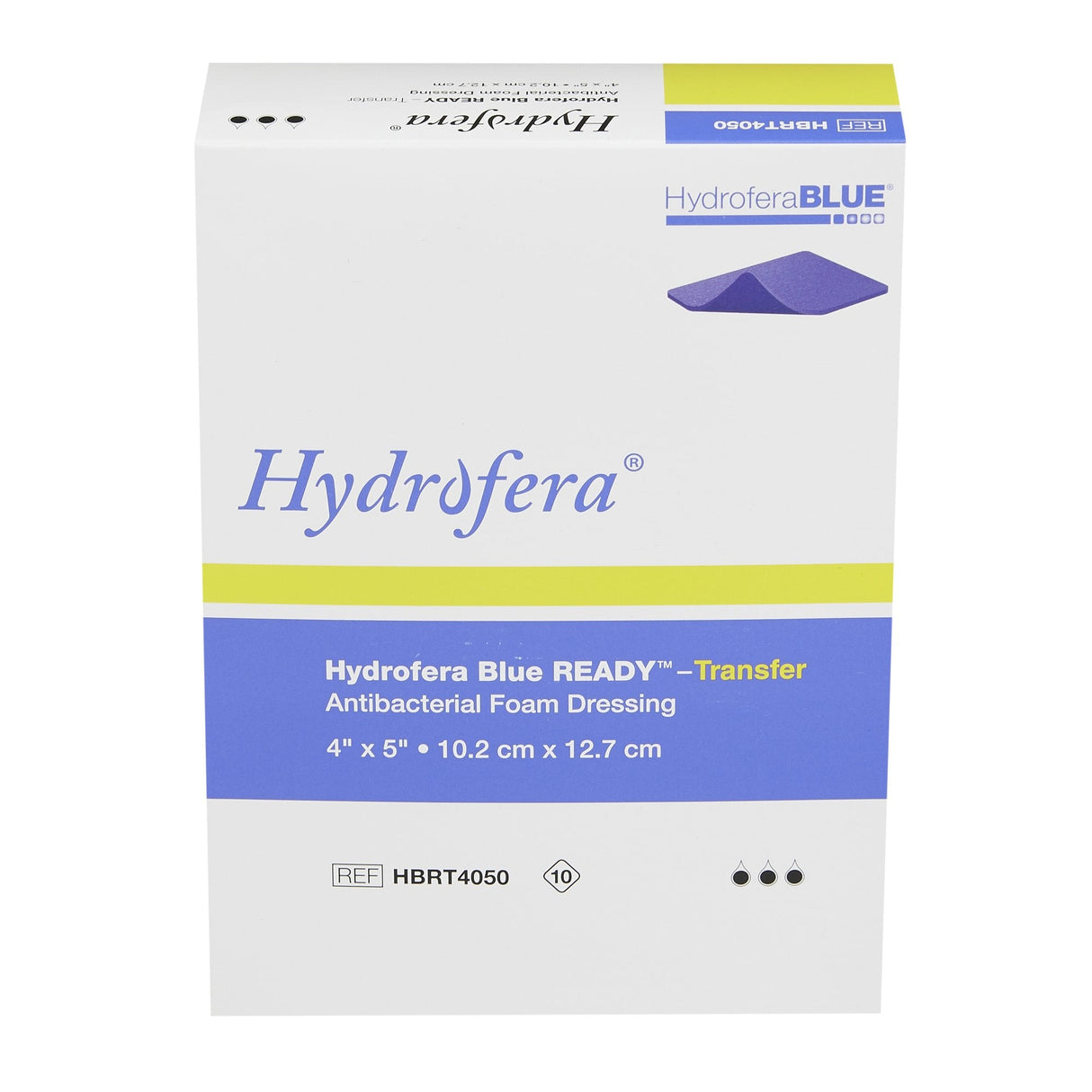 Hydrofera BLUE® READY-Transfer Antibacterial Foam Dressing 4" x 5" - Medical Supply Surplus