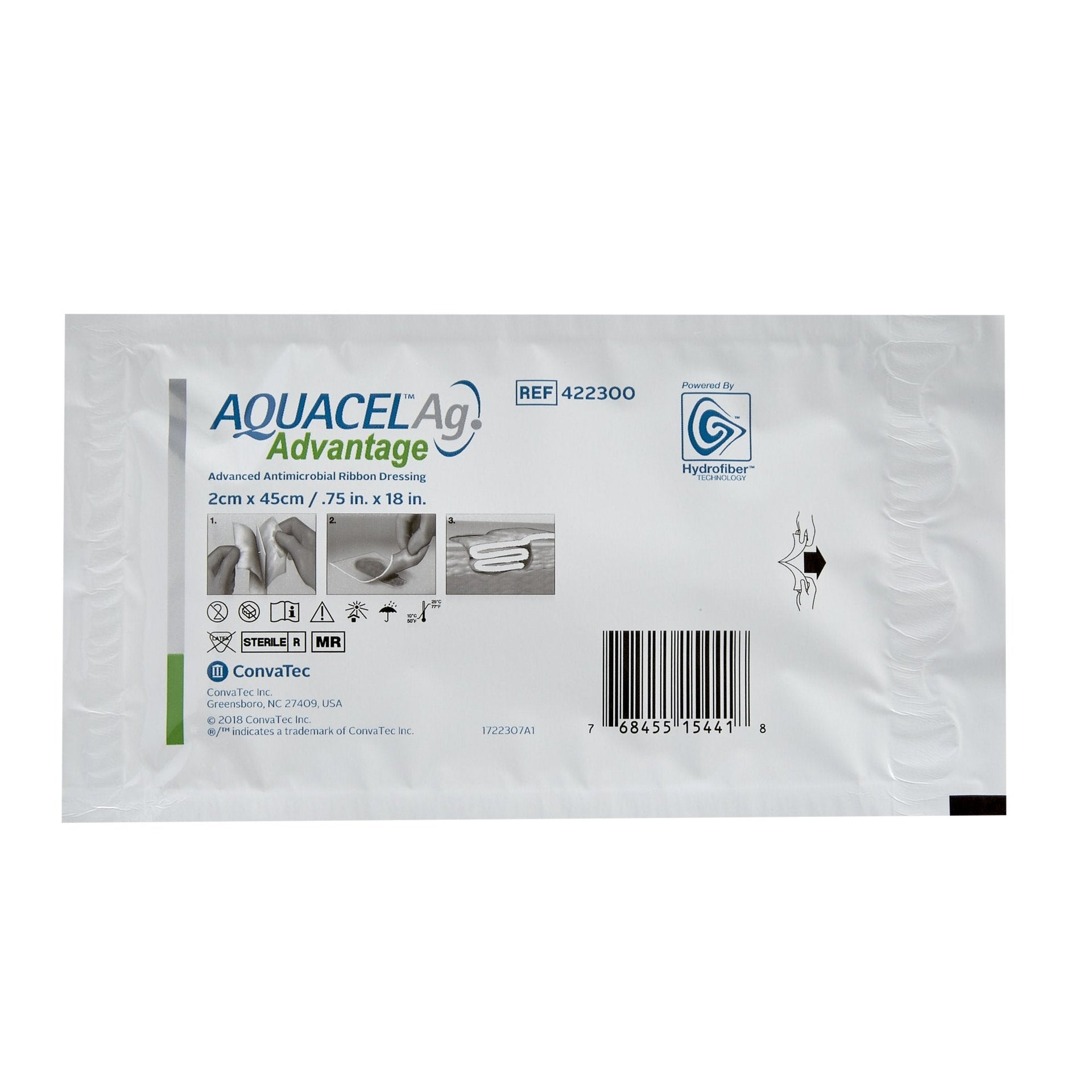 Aquacel Ag Advantage Silver Dressing, 3/4 x 18 Inch