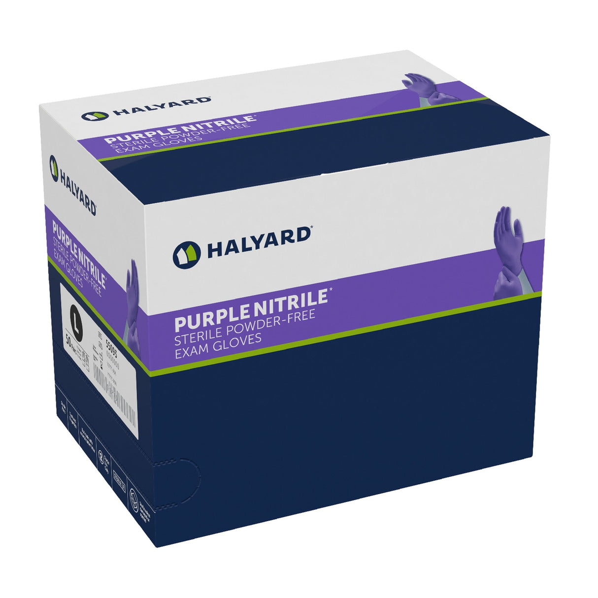 Halyard Purple Nitrile® Sterile Powder Free Exam Gloves - 200/Case - Medical Supply Surplus