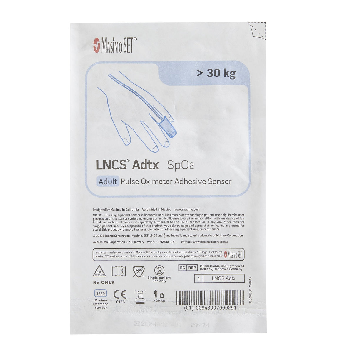 Lncs® ADTX Adult SPO2 Sensor- 1859 - Medical Supply Surplus